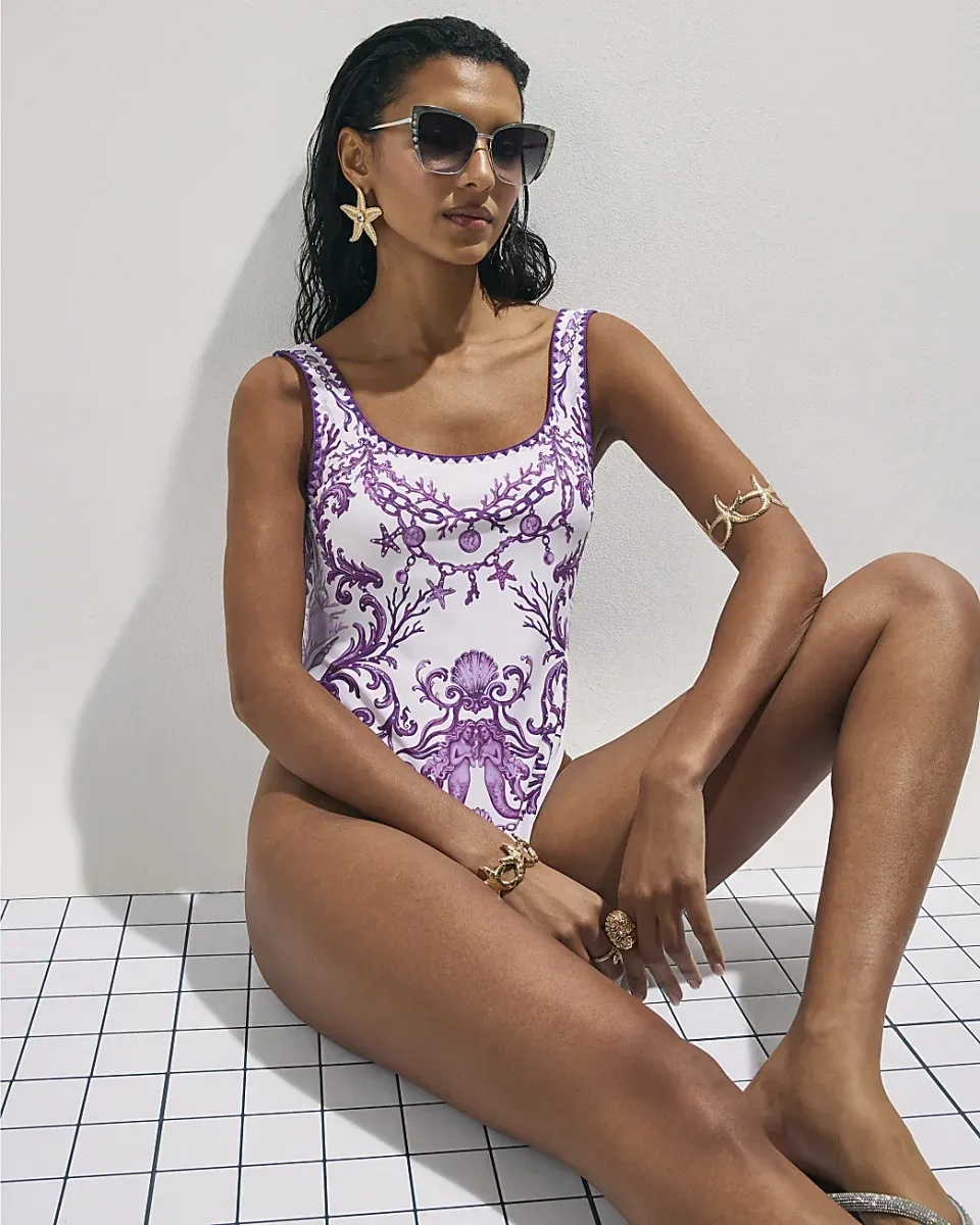Placement Print Swimsuit