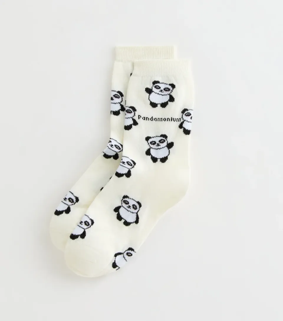 Cream Pandamonium Socks