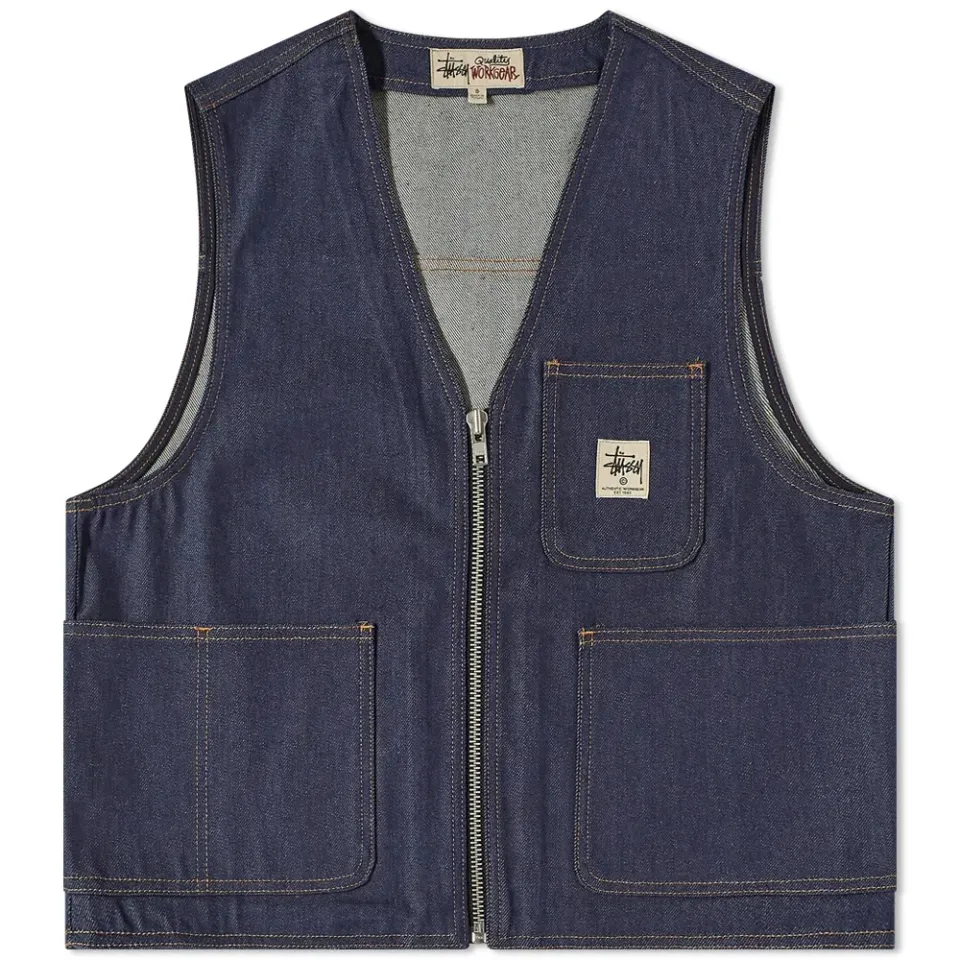 Denim Work Vest