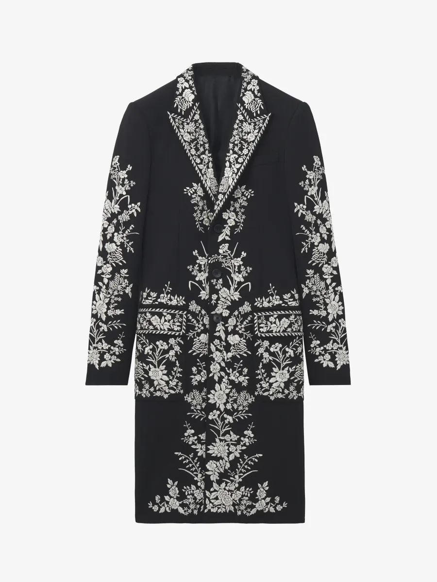 Floral Embroidery Coat
