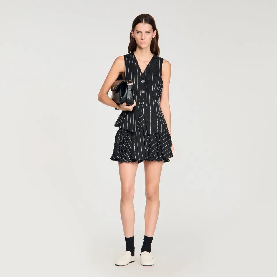 Sequinned striped jacket