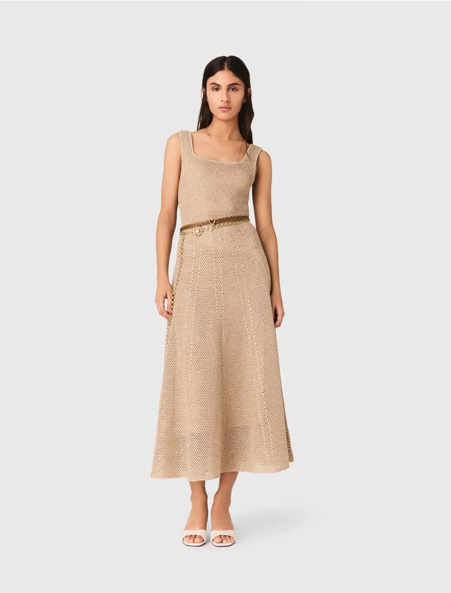Rhinestone knit maxi dress