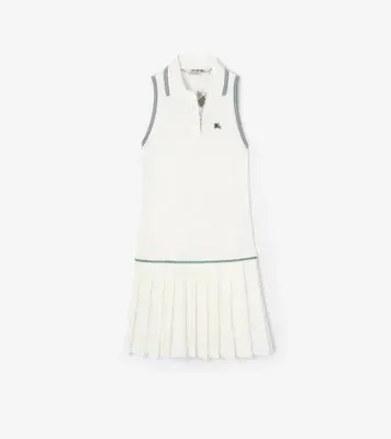 Cotton Tennis Dress in Chalk white