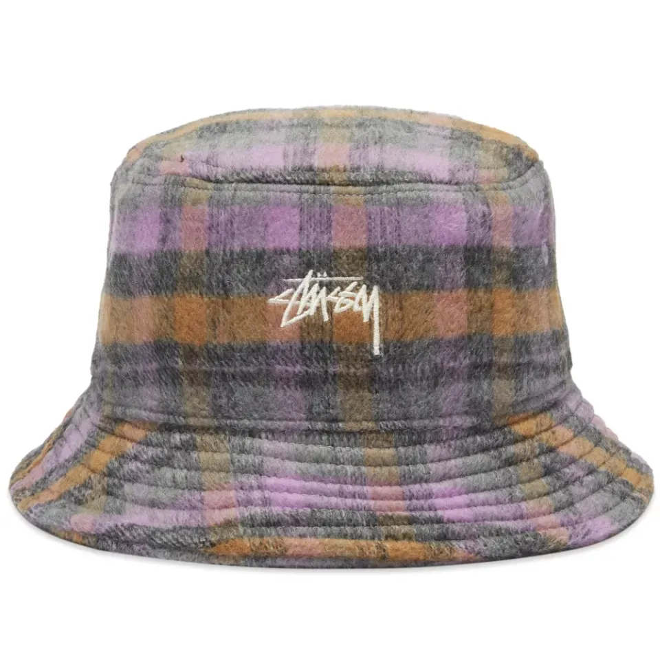 Brushed Plaid Bucket Hat