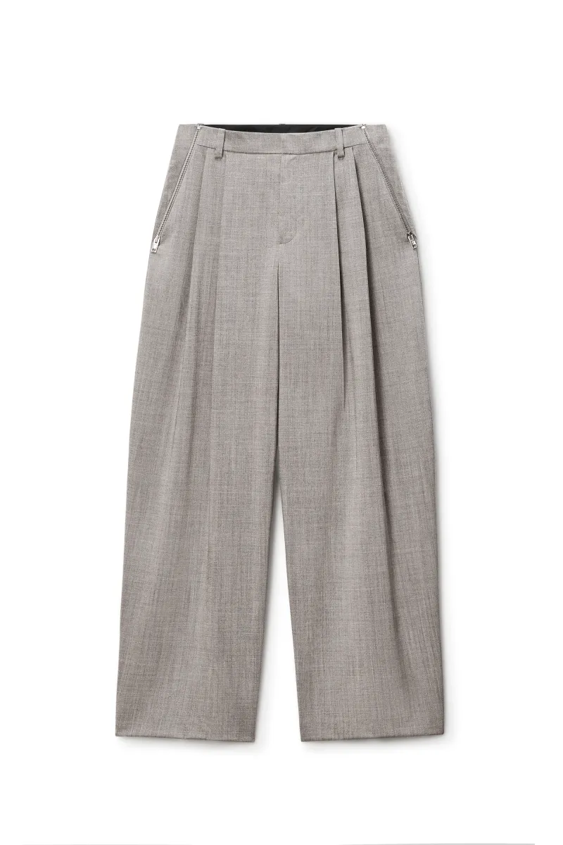 SIDE ZIP MID-RISE TAILORED PANT