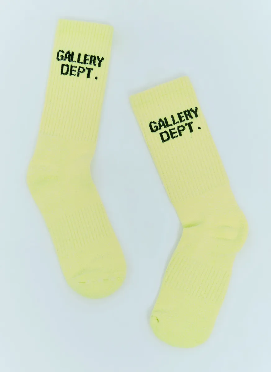 Clean Logo Jacquard Socks