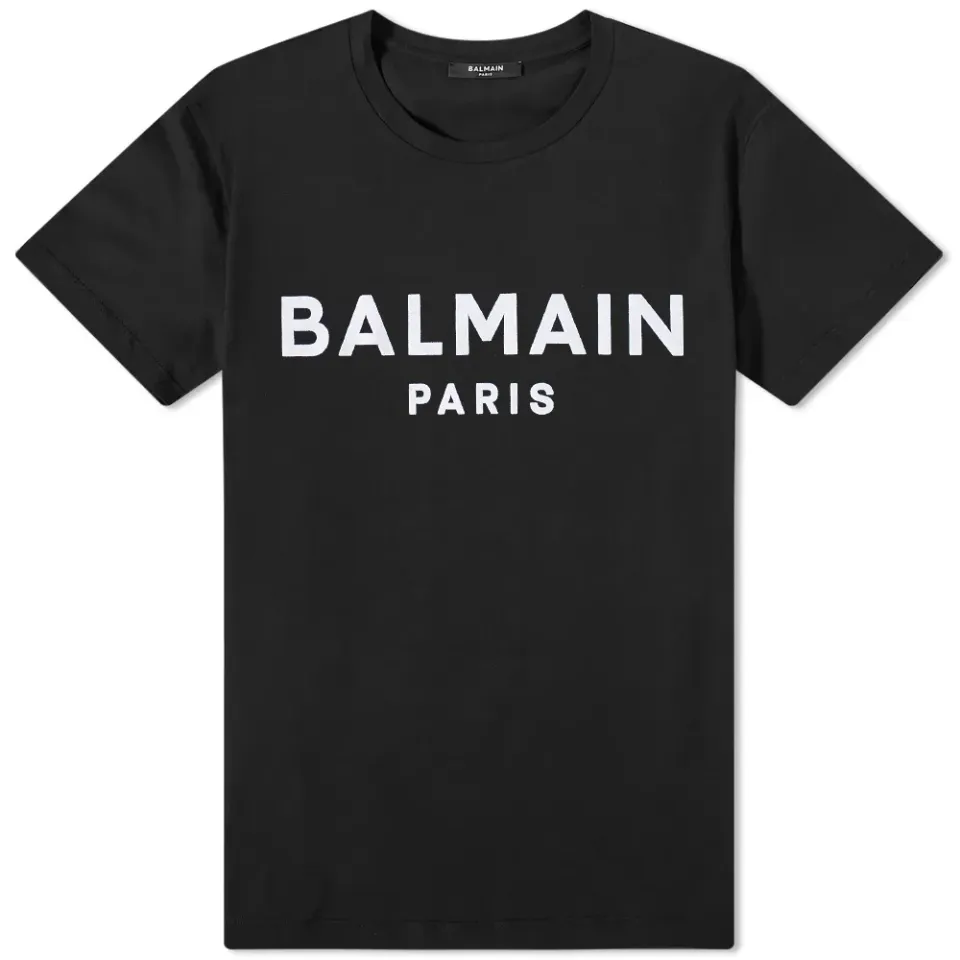 Flocked Paris Logo T-Shirt