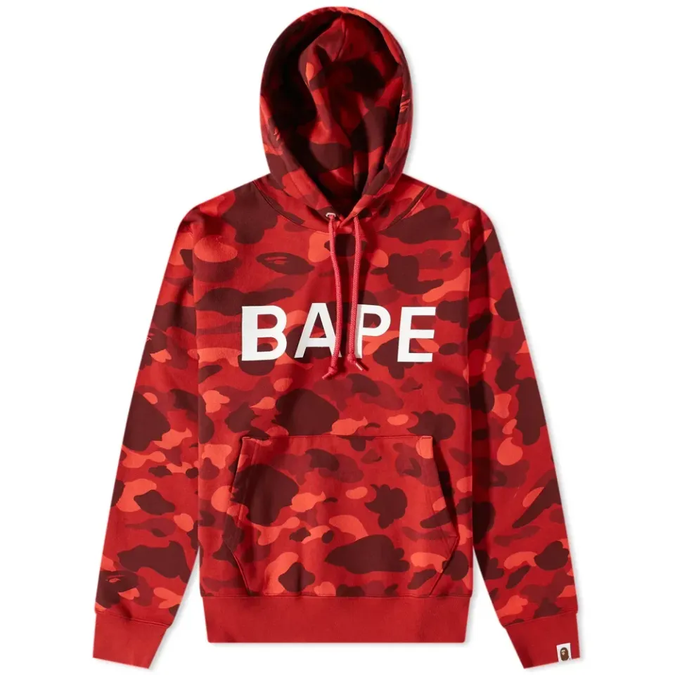 Color Camo Bape Pullover Hoody