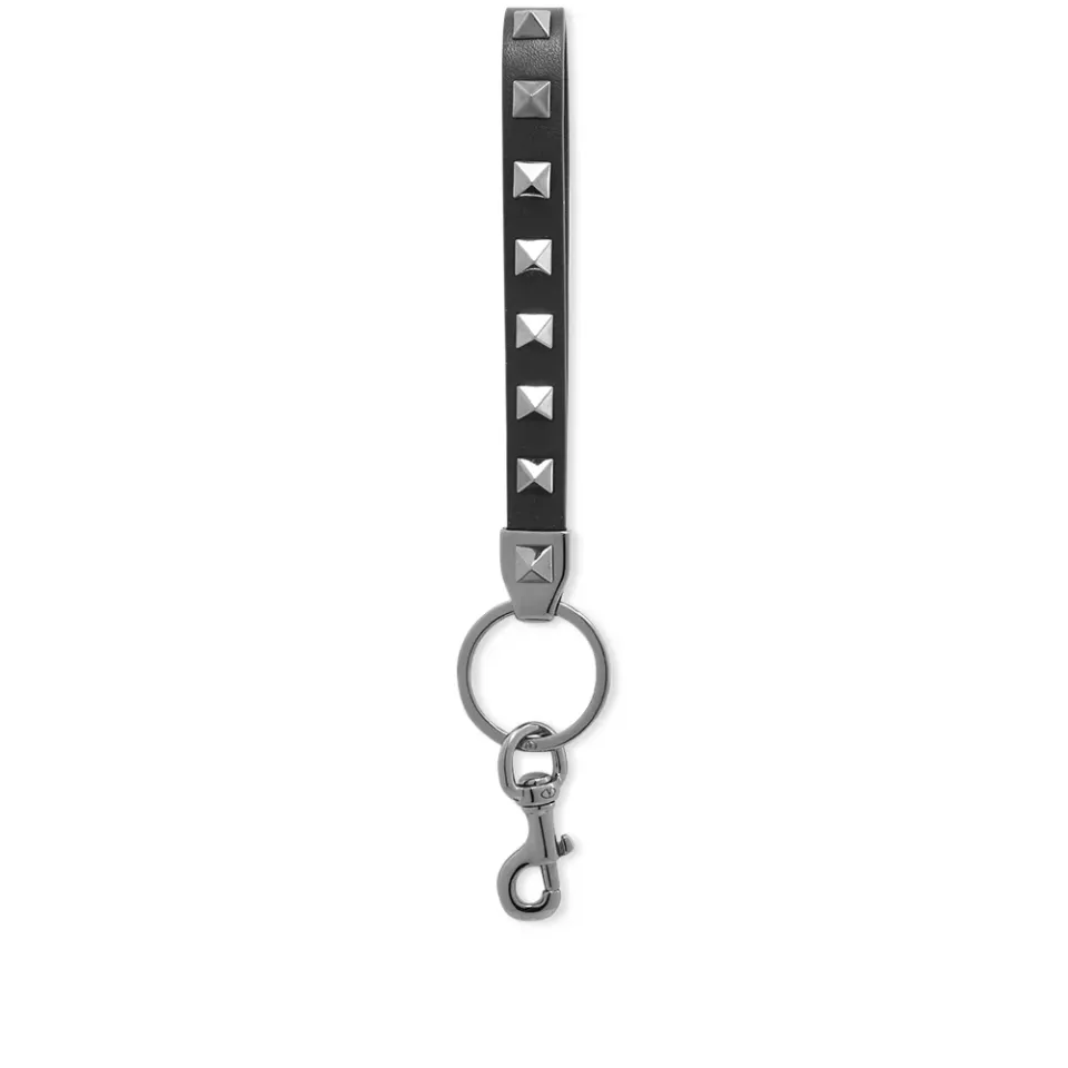 Rockstud Leather Keyring
