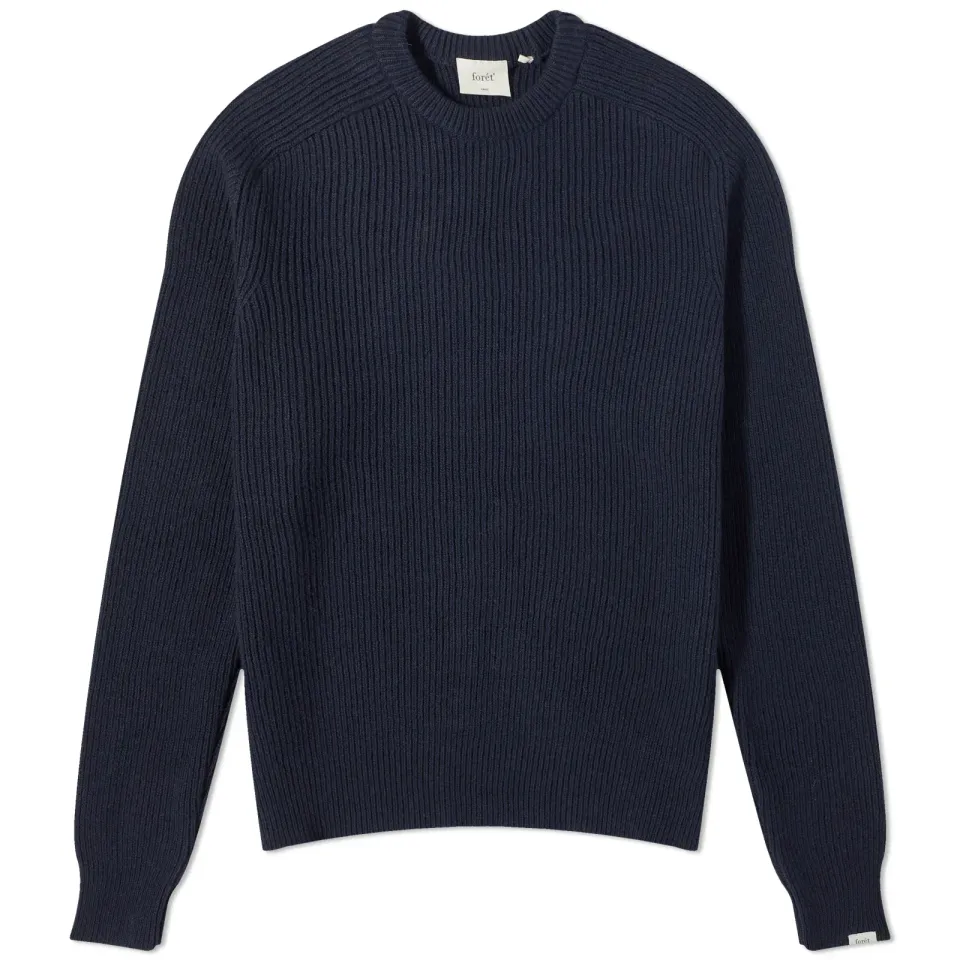 Cone Ribbed Crew Neck Knit