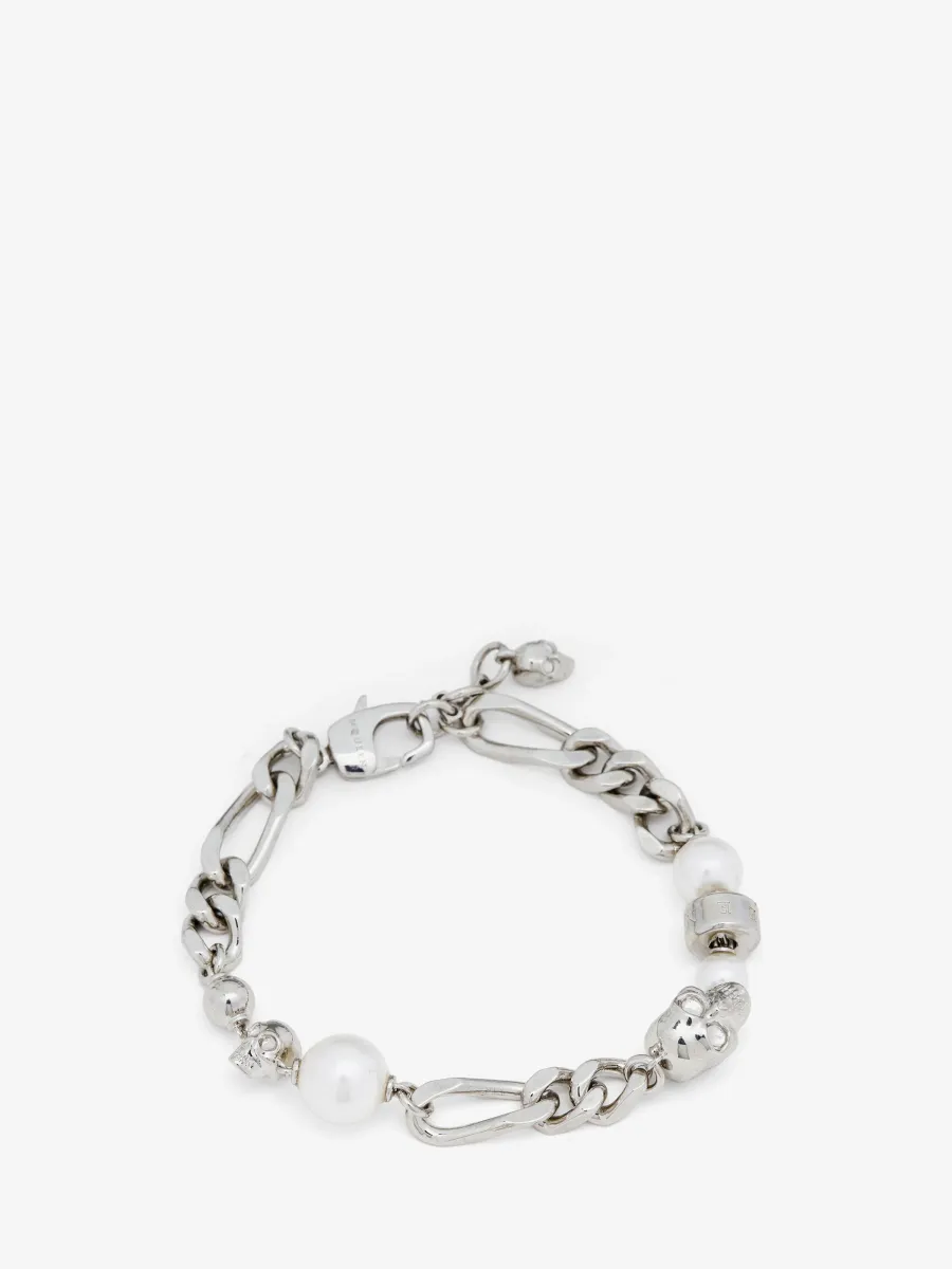 Skull and Pearls Bracelet