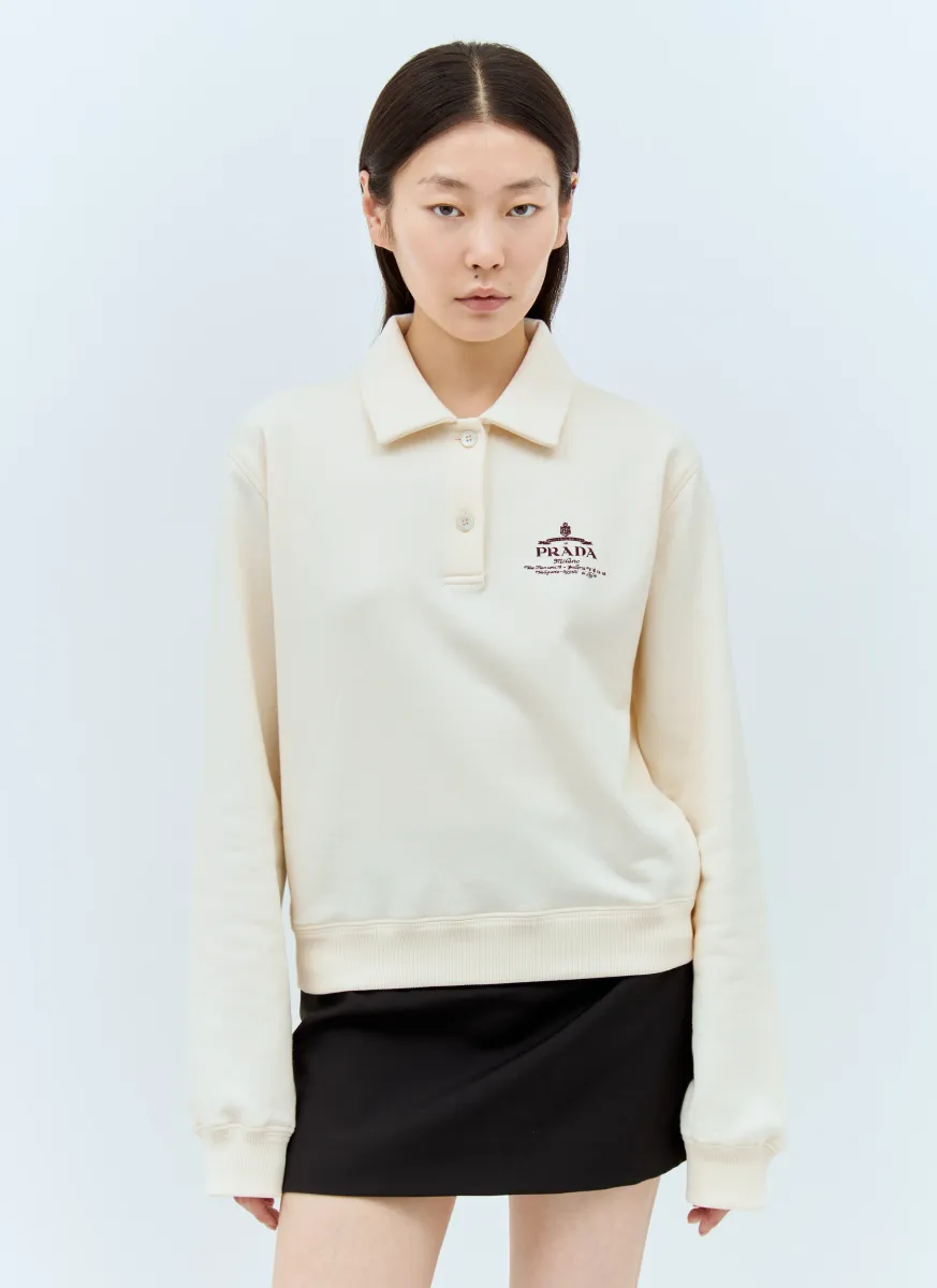 Logo Print Polo Top