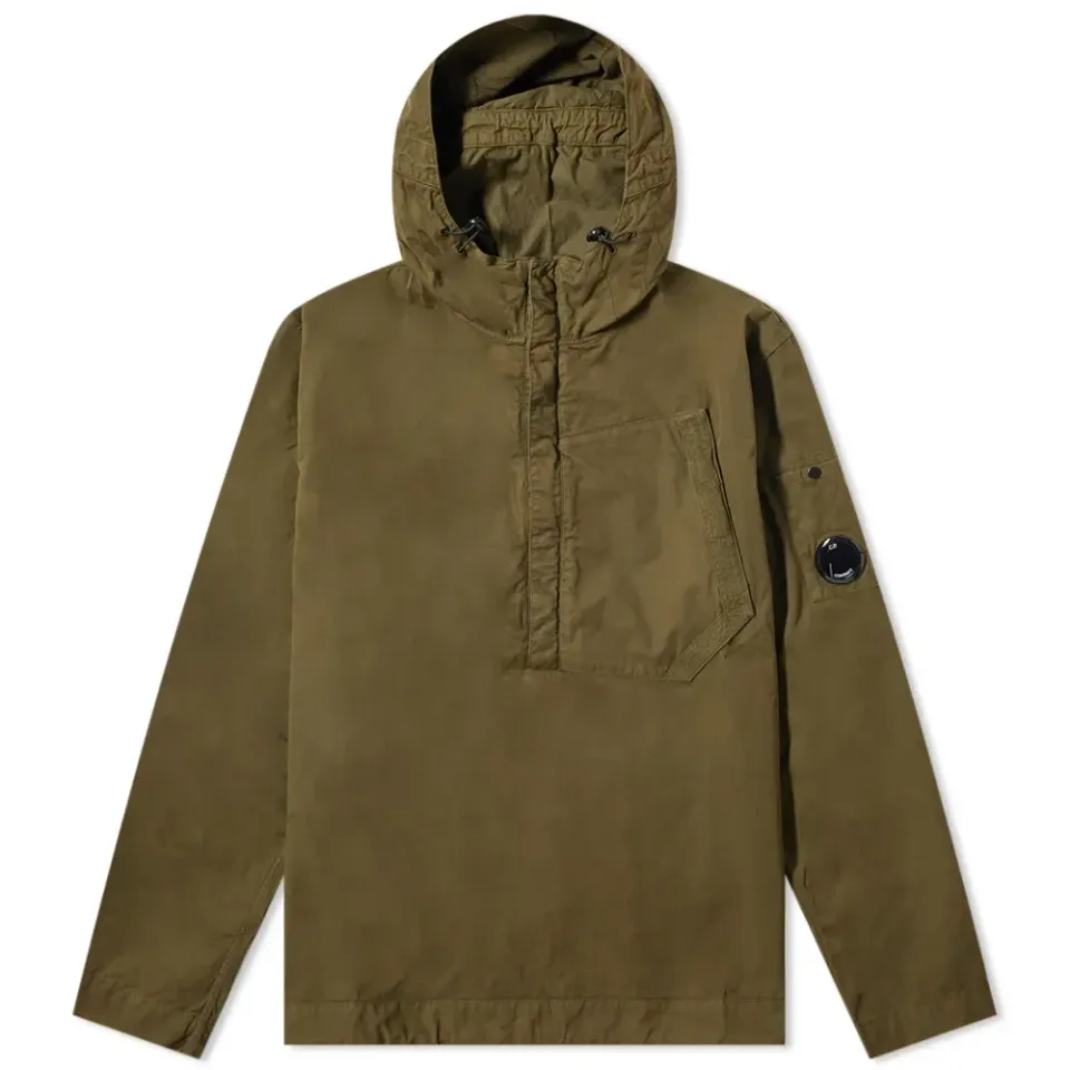 Quarter Zip Popover Hooded Overshirt