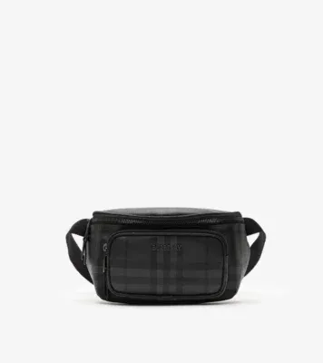 City Check Belt Bag in Iron grey - Men, Cotton, Technical