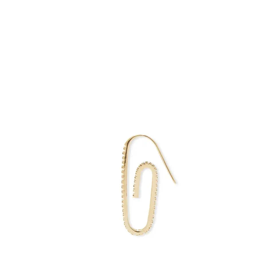 Classic Pave Paperclip Earring