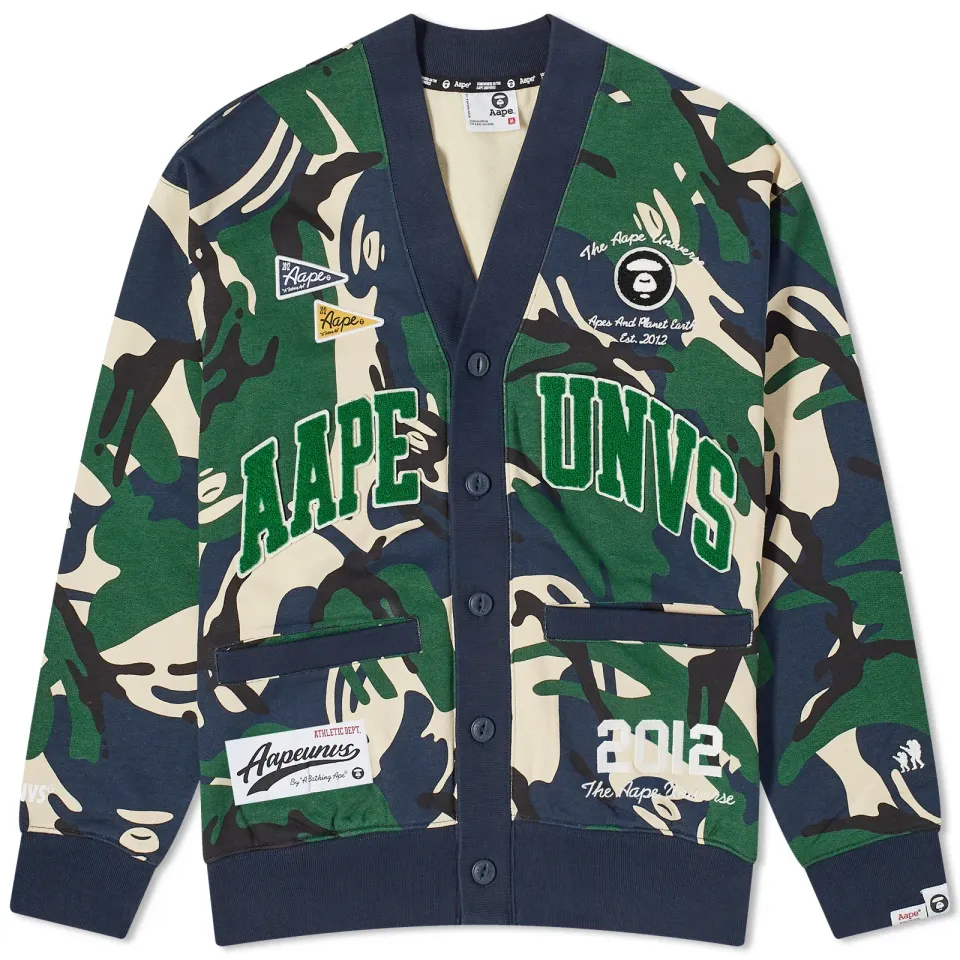 AAPE College Camo Cardigan