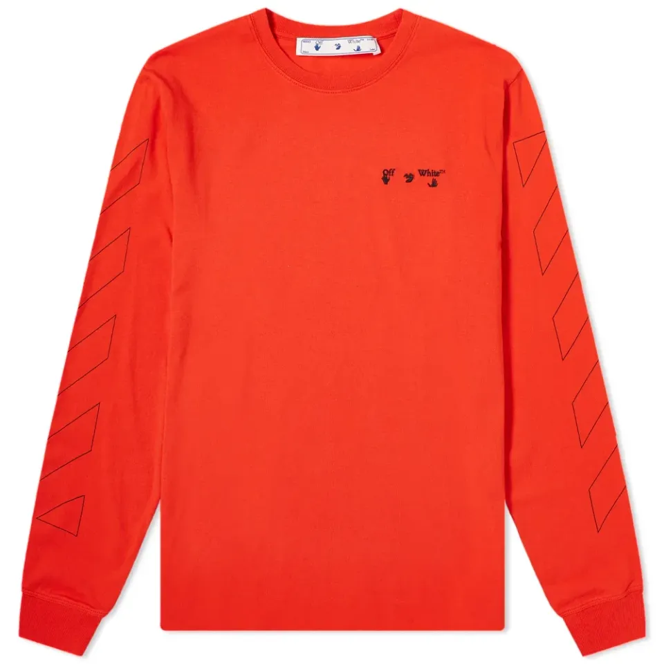 Long Sleeve Diagonal Arm Logo T-Shirt