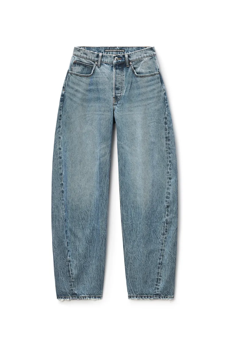 CRYSTAL HOTFIX LOGO POCKET BLOW UP JEAN