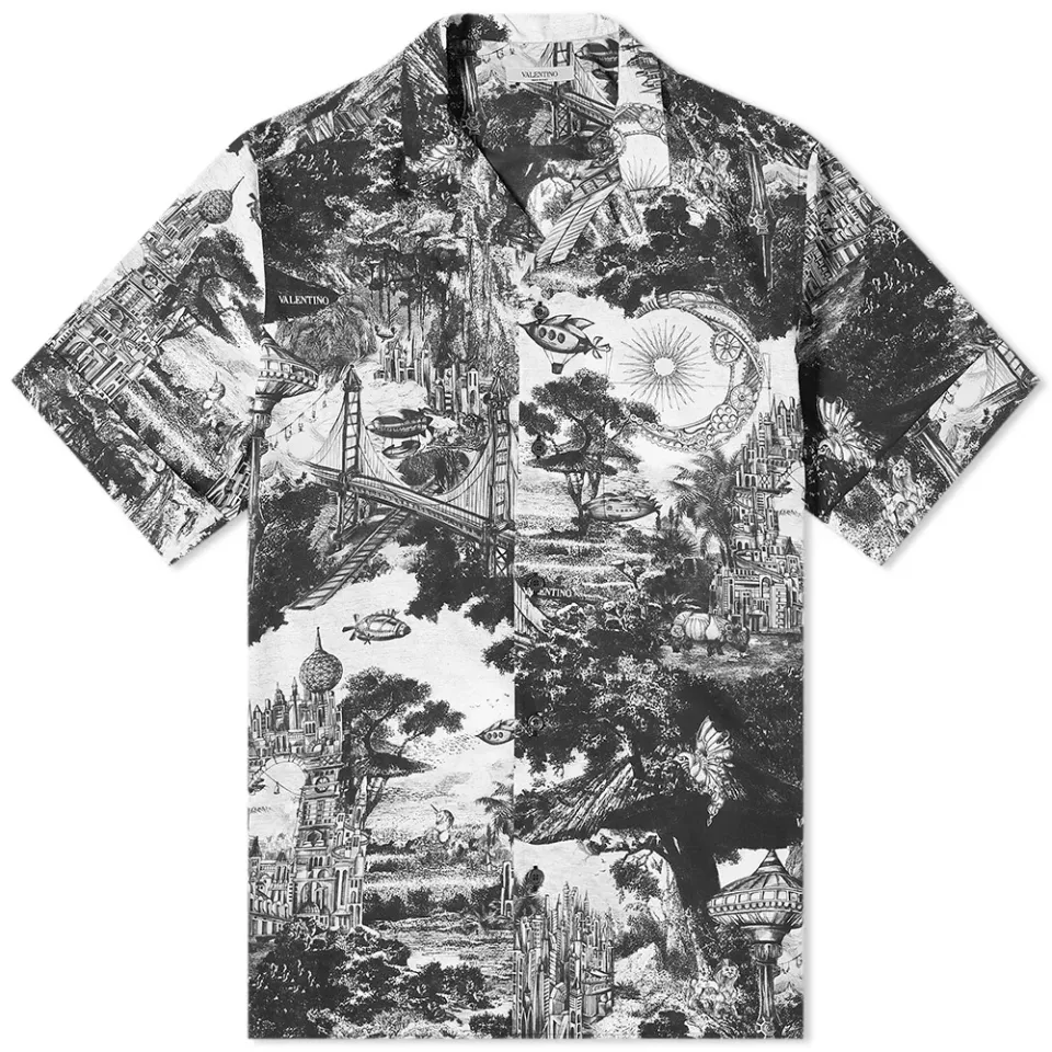 Dramatic Print Vacation Shirt