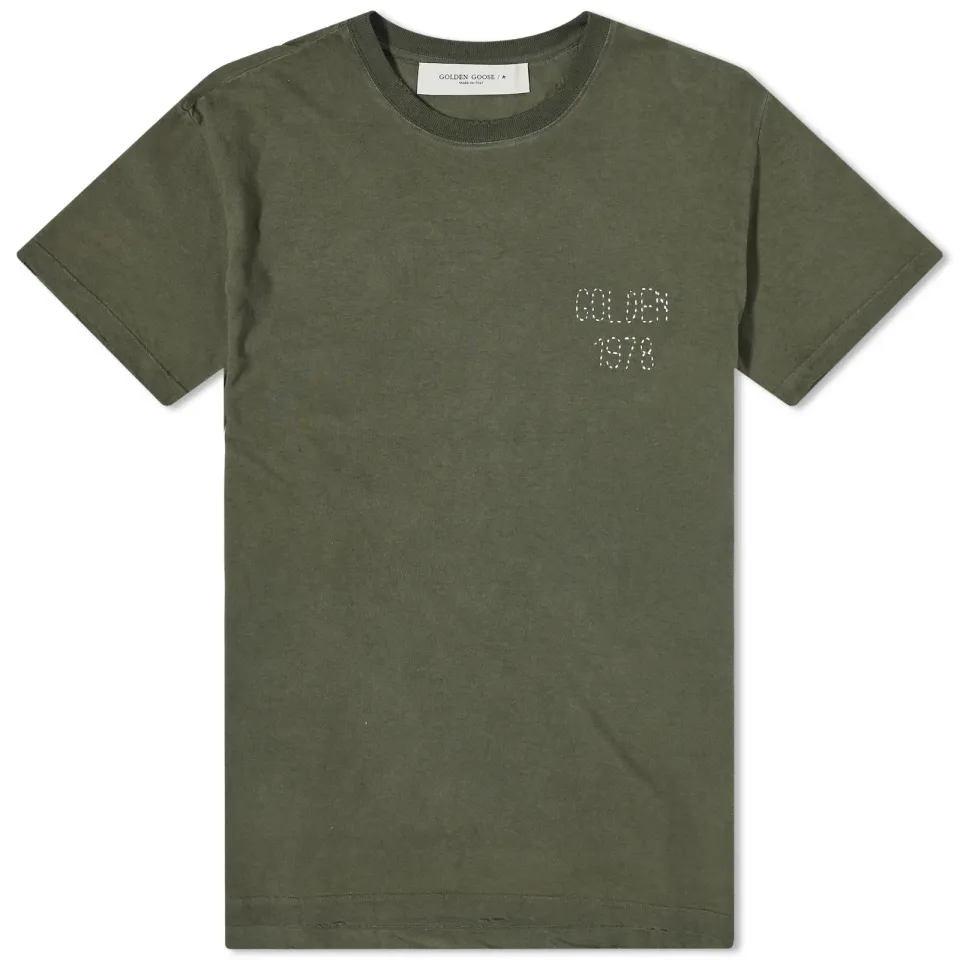 Distressed Golden 1978 Embroidery T-Shirt