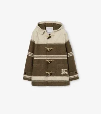 Short Wool Blend Harrogate Duffle Coat in Scout green