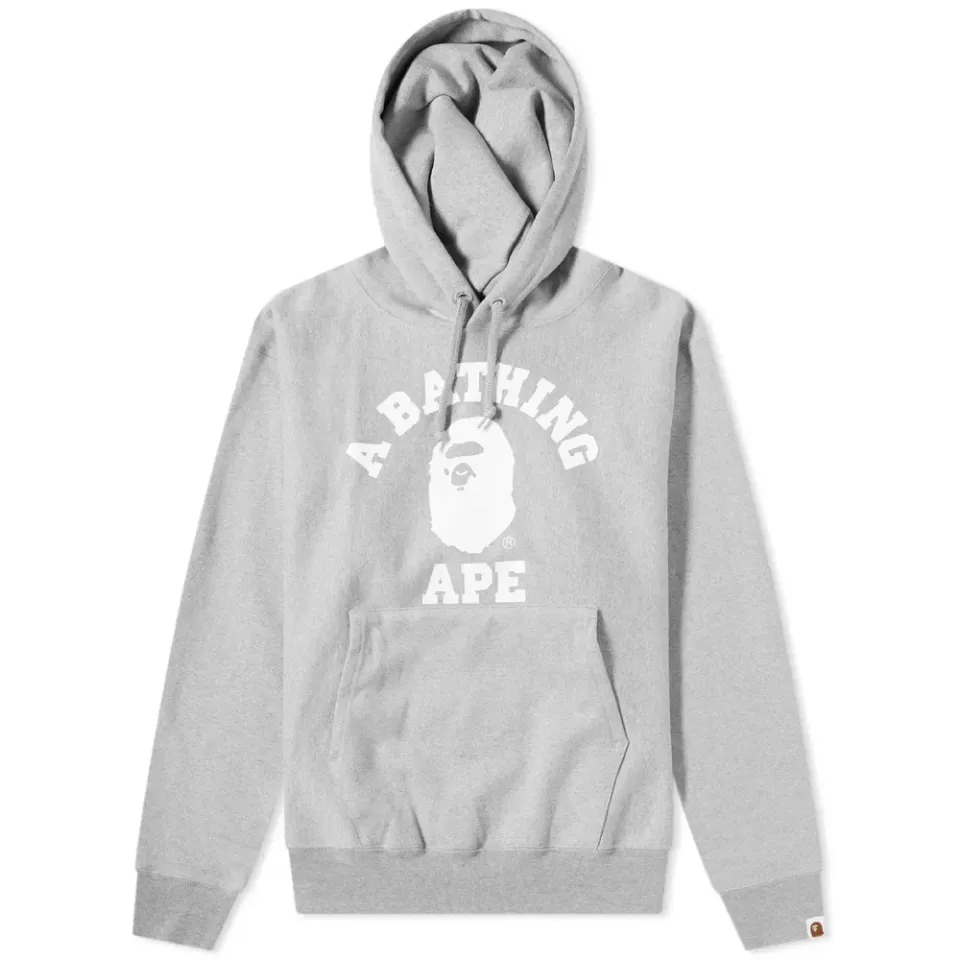 Relaxed College Pullover Hoodie