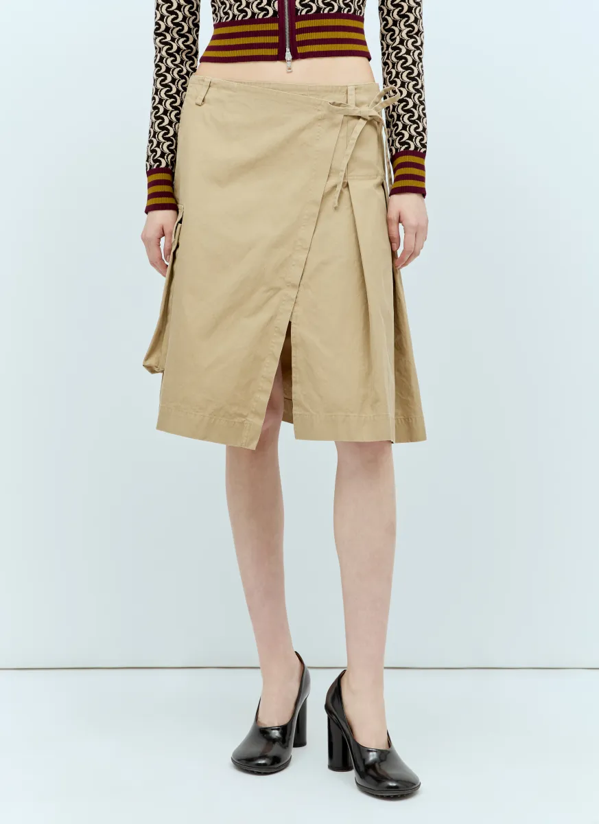 Wraparound Midi Skirt