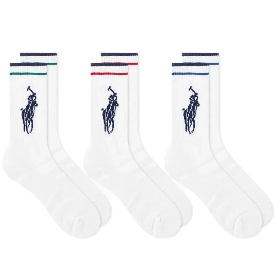 Pony Player Cotton Crew Sock - 3 Pack