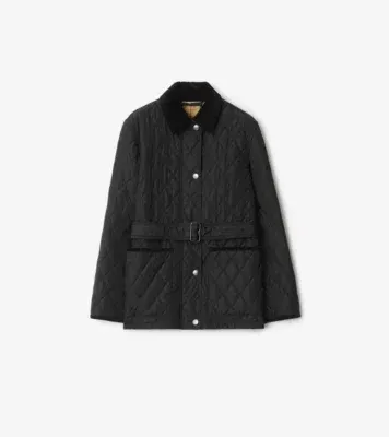 Quilted Nylon Jacket in Black - Women, Cotton