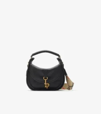Small B Clip Messenger Bag in Black - Women, Leather