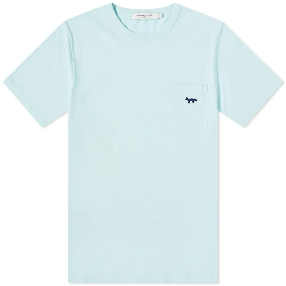 Maison Kitsuné Navy Fox Patch Classic Pocket T-Shirt