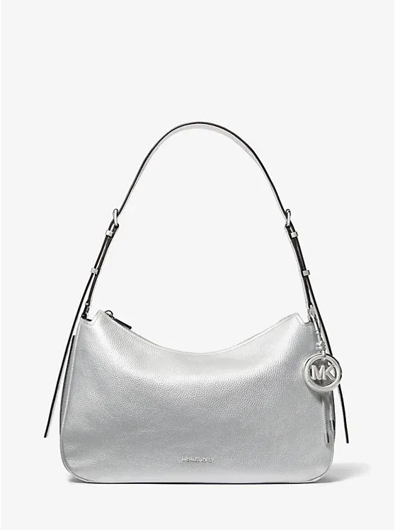 Nolita Medium Metallic Pebbled Leather Convertible Shoulder Bag