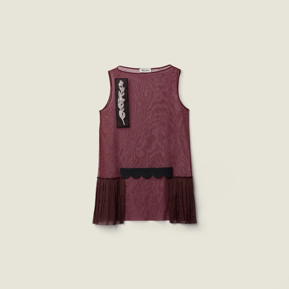 Embellished tulle dress