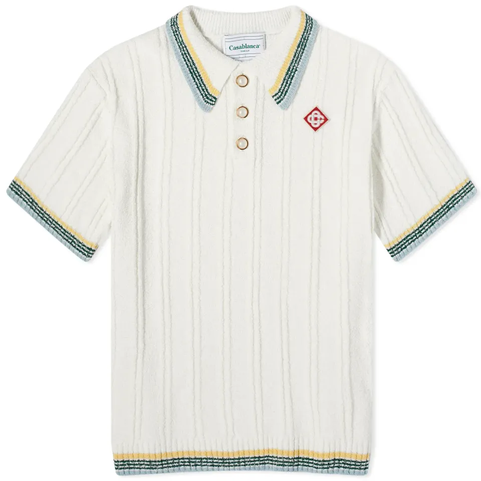 Ribbed Boucle Polo