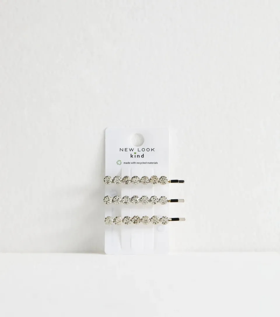 Pack of 3 Diamante Embellished Hair Slides