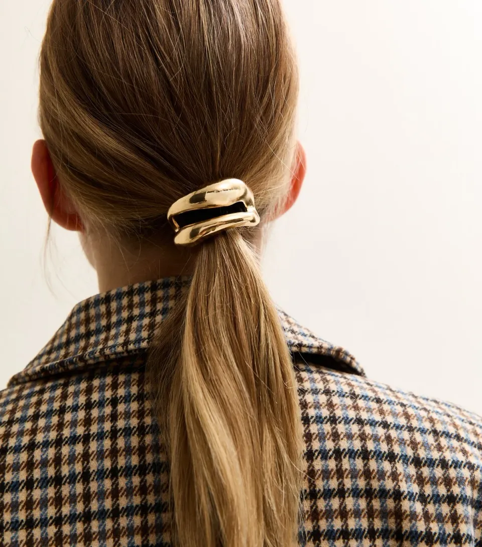Gold Tone Wrap Hair Tie