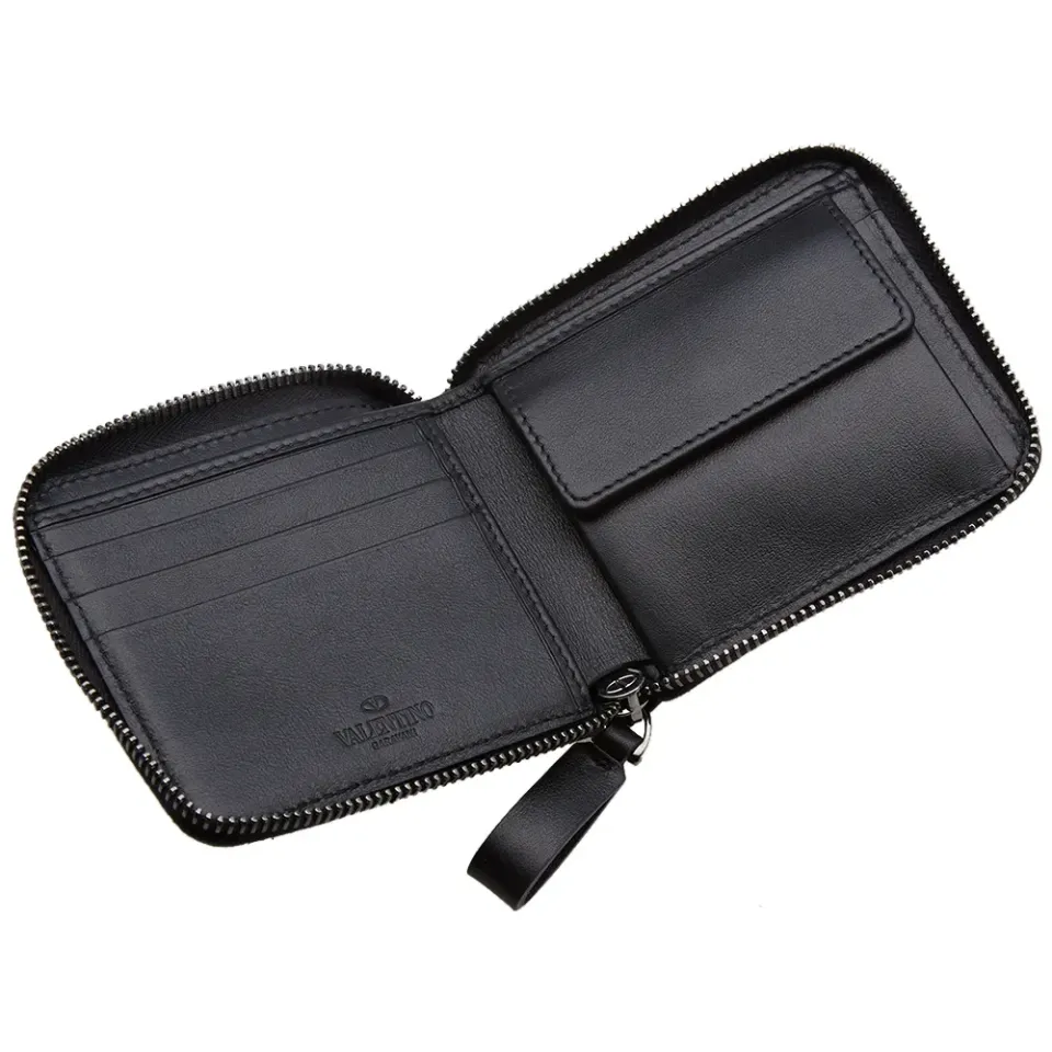 Bonded Camouflage Noir Zip French Wallet