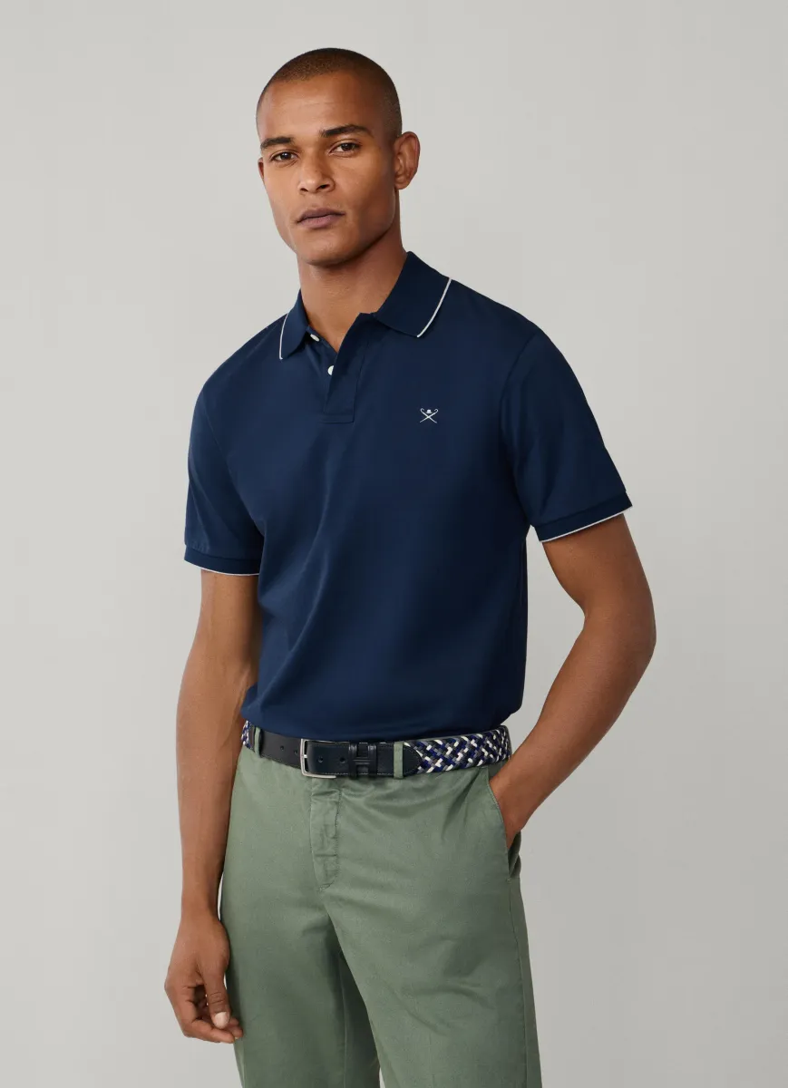 Classic Fit Short Sleeve Tipped Jersey Polo