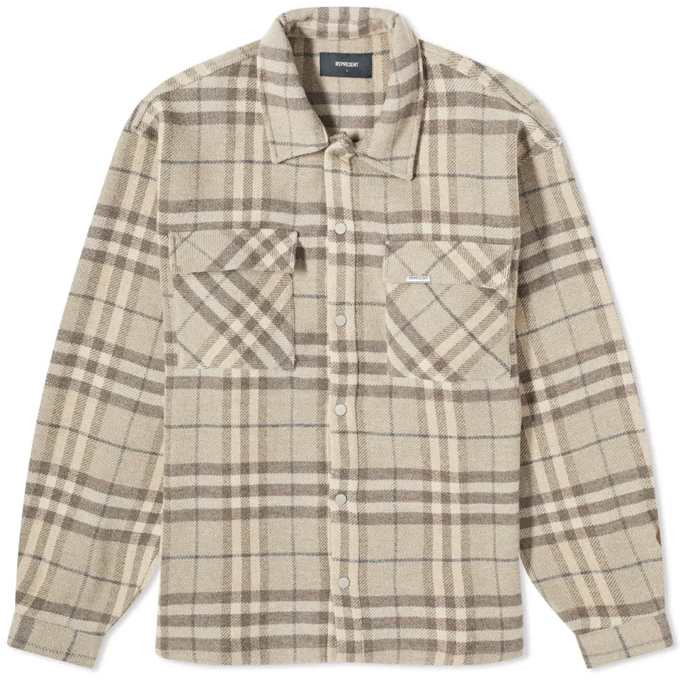 Intial Print Flannel Shirt