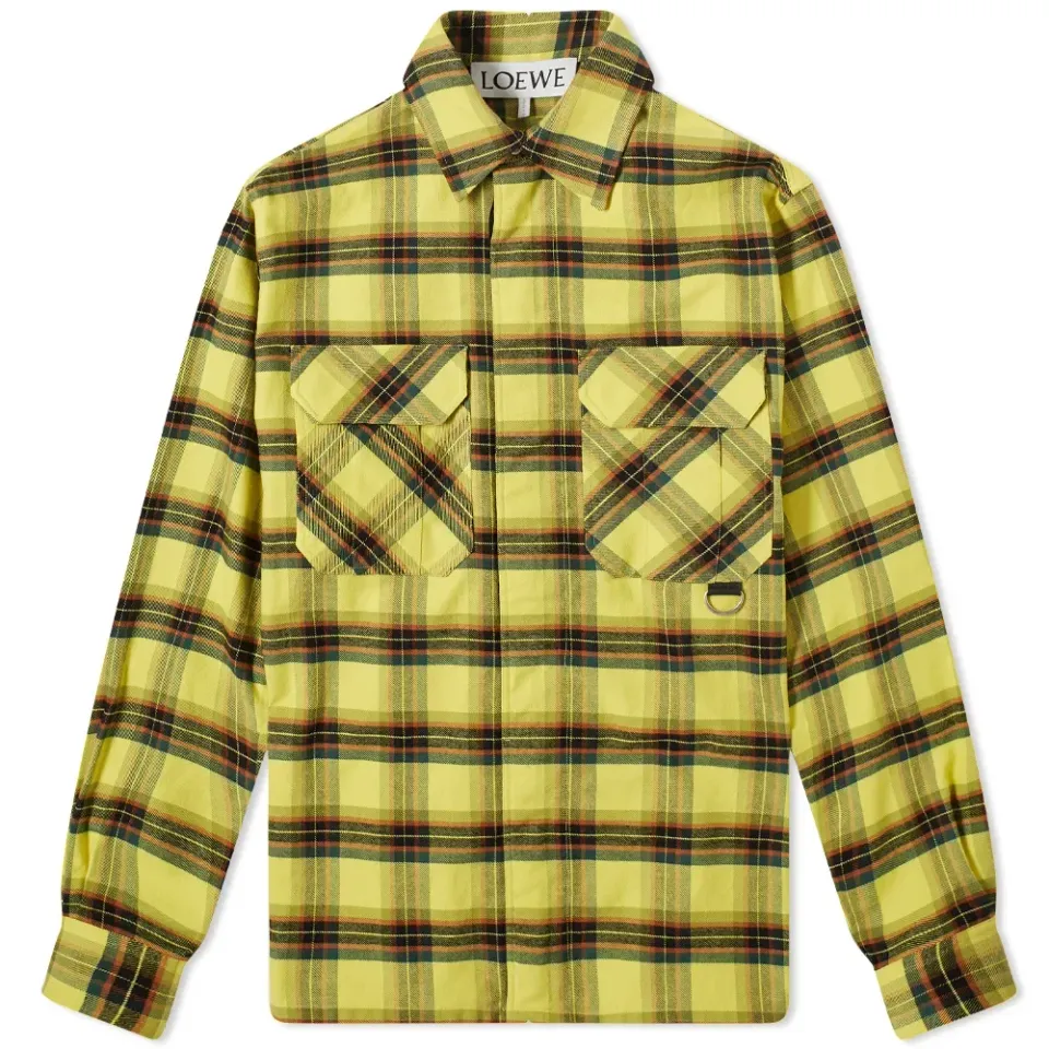 Check Flannel Zip Overshirt