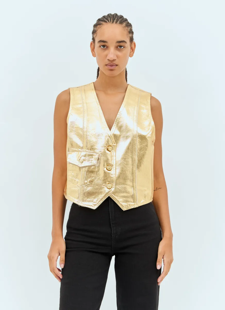 Foil Denim Vest