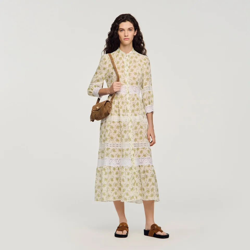 Floral lace maxi dress