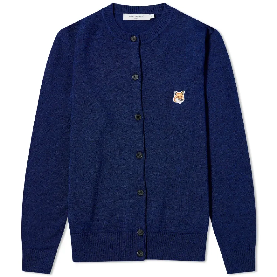 Maison Kitsuné Fox Head Patch Adjusted Cardigan