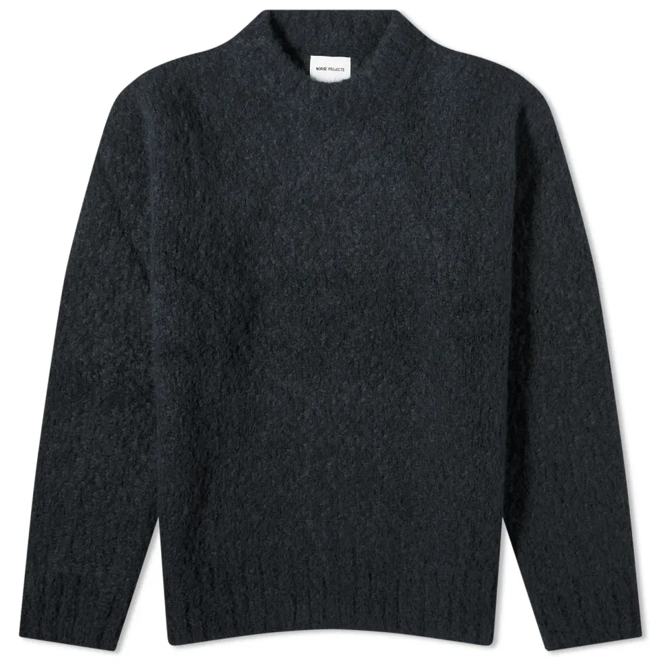 Rasmus Relaxed Flame Alpaca Crew Knit
