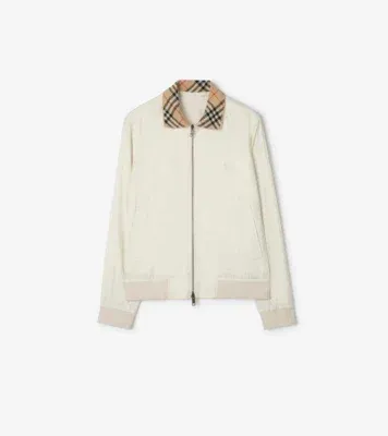 Gabardine Glenfields Harrington Jacket in Tundra white - Men, Cotton