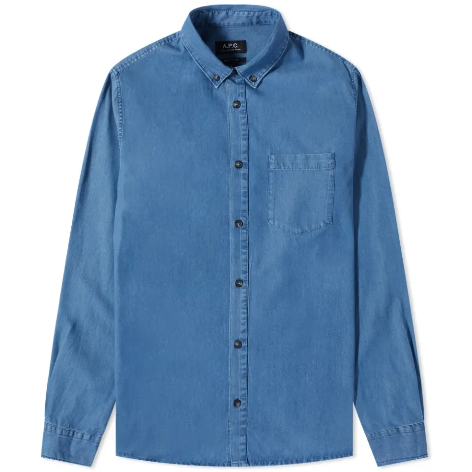 A.P.C. Harry Button Down Denim Shirt