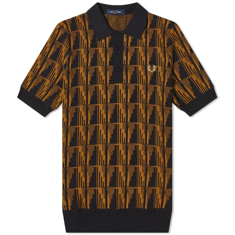 Jacquard Kitted Polo Shirt