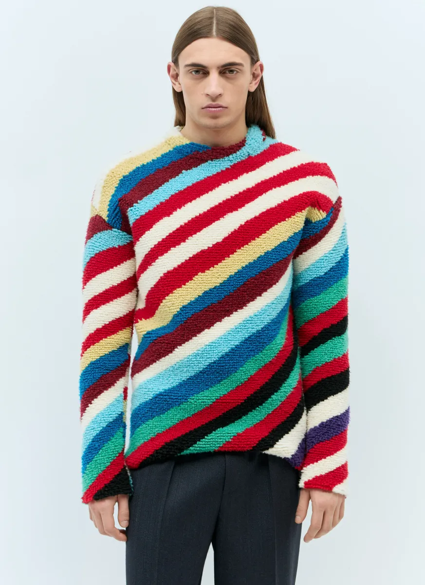 Loopy Knit Striped Sweater