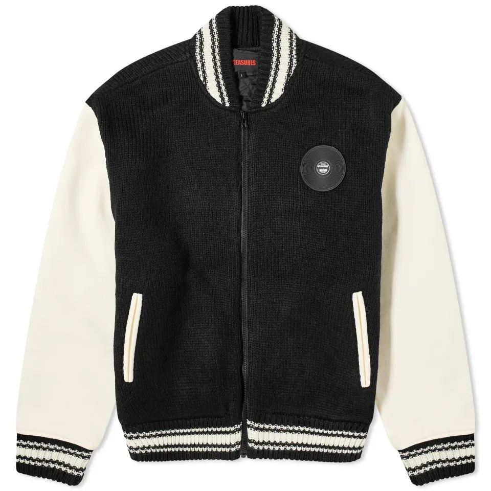 Smoke Knitted Varsity Jacket