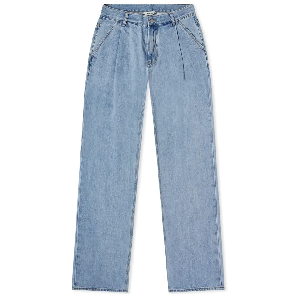 Wide One Tuck Denim Pants